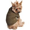 Dog Cable Knit 100% Cotton Sweater     Herb Green