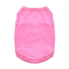 100% Cotton Dog Tanks - Carnation Pink (size: large)