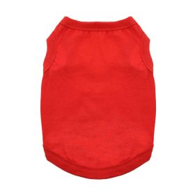 100% Cotton Dog Tanks - Flame Scarlet Red (size: large)