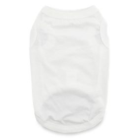 100% Cotton Dog Tanks - White (size: large)