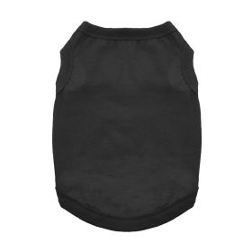 100% Cotton Dog Tanks - Jet Black (size: small)